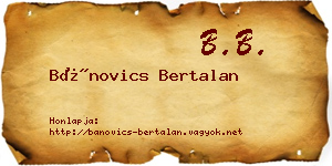 Bánovics Bertalan névjegykártya
